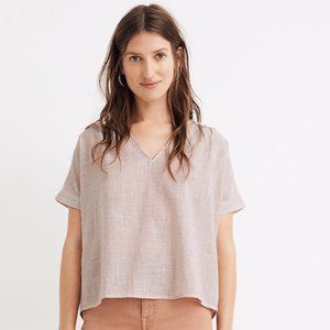 Madewell Stripe Button-Back Top